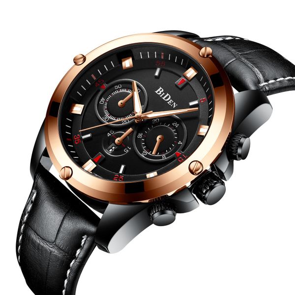 casual decoration men's quartz watch fake three-eye leather strap business watch, Slivery;brown
casual decoration men's quartz watch fake three-eye leather strap business watch, Slivery;brown