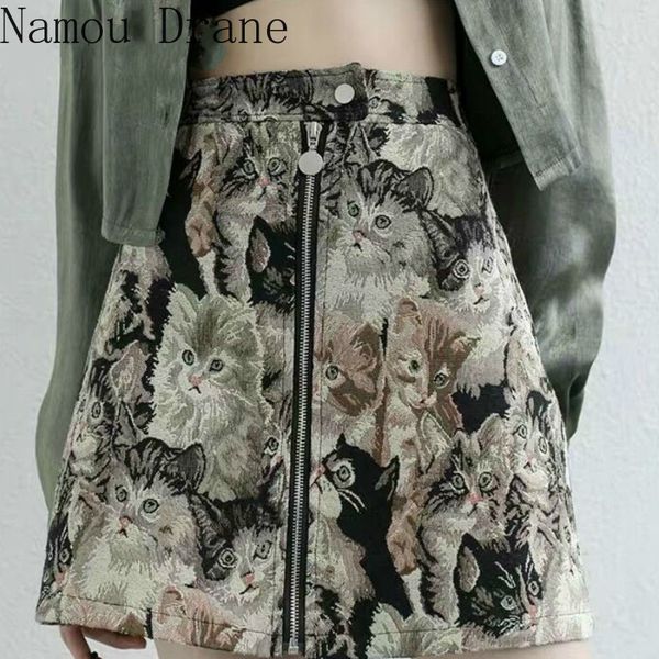 women cat pattern skirts korean high waist a-line high waist falda mujer vintage cartoon female skirt 79124, Black
women cat pattern skirts korean high waist a-line high waist falda mujer vintage cartoon female skirt 79124, Black