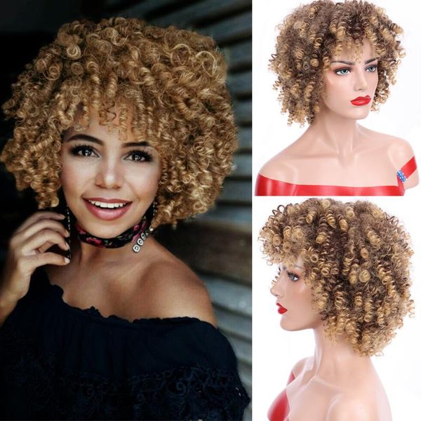 buqi color natural blonde short synthetic wigs with bangs heat resistant curly wigs for women cosplay party, Black
buqi color natural blonde short synthetic wigs with bangs heat resistant curly wigs for women cosplay party, Black