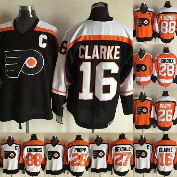 Philadelphia Flyers 88 Eric Lindros 28 Claude Giroux 26 Brian Propp 16 Bobby Clarke 1 Bernie Parent 27 Maxime Talbot Hockey Jersey
Philadelphia Flyers 88 Eric Lindros 28 Claude Giroux 26 Brian Propp 16 Bobby Clarke 1 Bernie Parent 27 Maxime Talbot Hockey Jersey