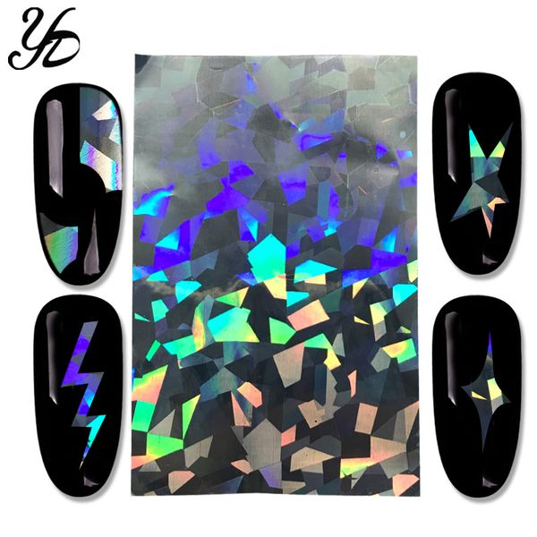 yiday 1x ultra thin glitter broken glass laser silver nail sticker 3d self adhesive tips nails art diy foils manicure cut shape, Black
yiday 1x ultra thin glitter broken glass laser silver nail sticker 3d self adhesive tips nails art diy foils manicure cut shape, Black