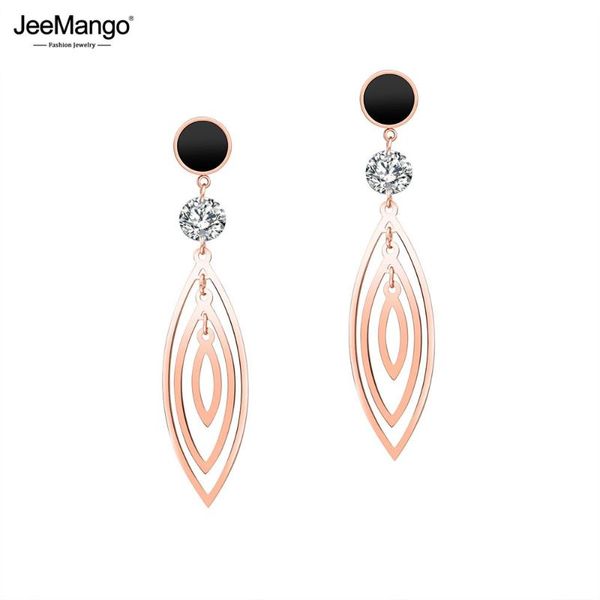 jeemango chic cubic zirconia stud earrigs for women titanium steel rose gold three-layer olive tassel earrings jewelry joge458, Golden;silver
jeemango chic cubic zirconia stud earrigs for women titanium steel rose gold three-layer olive tassel earrings jewelry joge458, Golden;silver