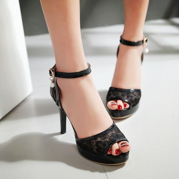 big size 9 11-15 ladies summer platform sandals women shoes woman the fish's snout is covered with a net, Black
big size 9 11-15 ladies summer platform sandals women shoes woman the fish's snout is covered with a net, Black