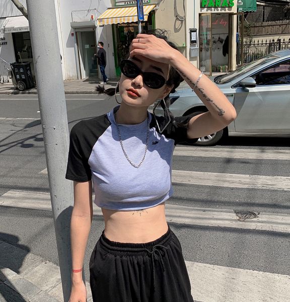 port wind girl summer wave of cards mixed colors bm american lo shi short paragraph slim t-shirt female short-sleeved shirt, White
port wind girl summer wave of cards mixed colors bm american lo shi short paragraph slim t-shirt female short-sleeved shirt, White