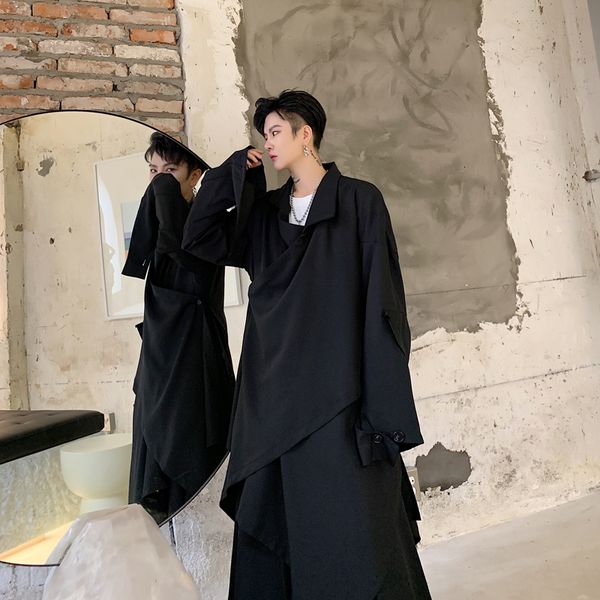 2019 s-xldark trend solid color wild irregular single-breasted stitching cang long trench cscadioat, Tan;black
2019 s-xldark trend solid color wild irregular single-breasted stitching cang long trench cscadioat, Tan;black