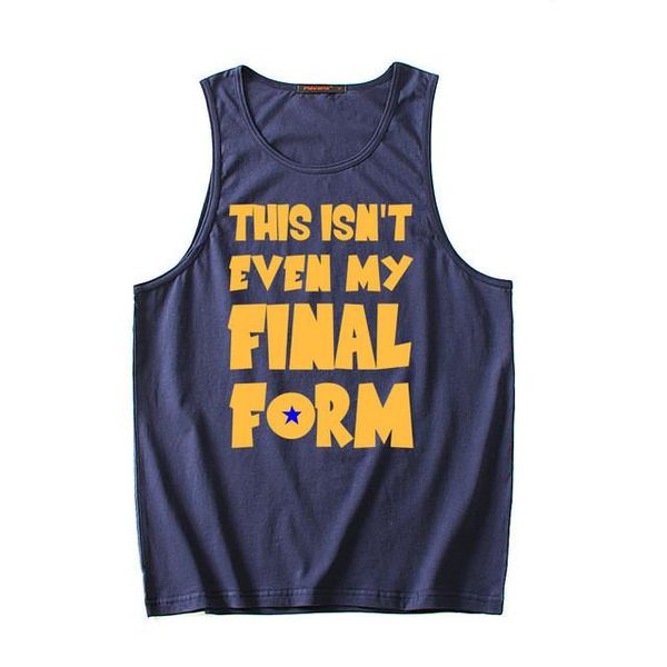 new men summer cotton tank vest sleeveless shirts dragon ball z this isn 't even my final form print tank funny, White;black
new men summer cotton tank vest sleeveless shirts dragon ball z this isn 't even my final form print tank funny, White;black