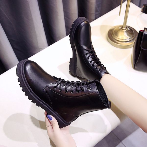 2019 round head shoes leather keep warm boots botas mujer women's fashion rain pu ankle waterproof boots flat heel u11-67, Black
2019 round head shoes leather keep warm boots botas mujer women's fashion rain pu ankle waterproof boots flat heel u11-67, Black