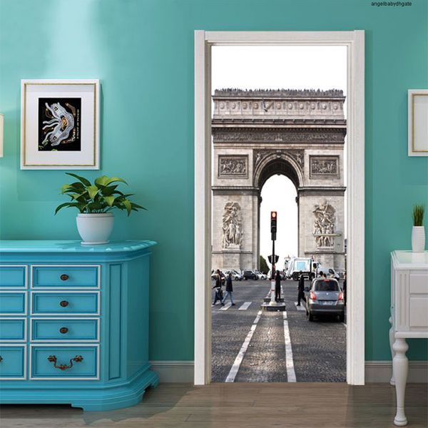 2pcs/set paris arc de triomphe creative door 77x200cm sticker for bedroom living room diy door renovation sticker home decor
2pcs/set paris arc de triomphe creative door 77x200cm sticker for bedroom living room diy door renovation sticker home decor