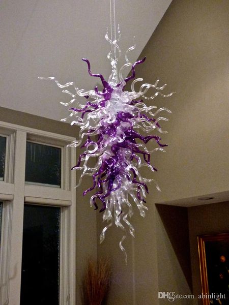 100% mouth blown murano glass chandelier white clear glass purple colored glass pendant lamps modern art deco hanging led chandelier
100% mouth blown murano glass chandelier white clear glass purple colored glass pendant lamps modern art deco hanging led chandelier