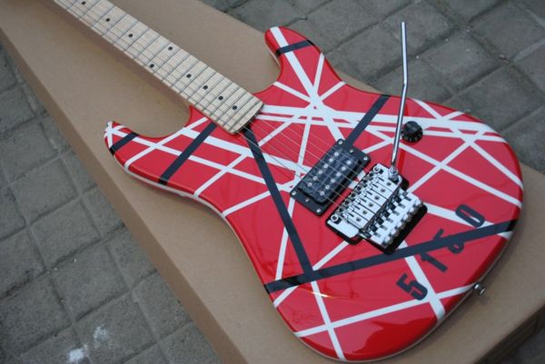 unusual red guitar edward van halen 5150 black white stripe red electric guitar f loyd rose tremolo bridge selling
unusual red guitar edward van halen 5150 black white stripe red electric guitar f loyd rose tremolo bridge selling
