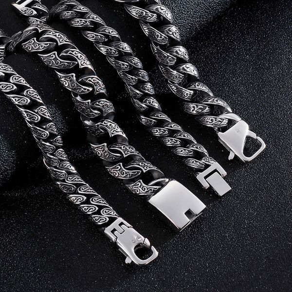 personality men's jewelry titanium steel interlocking totem pattern bracelet fashion men's stainless steel bracelet, Black
personality men's jewelry titanium steel interlocking totem pattern bracelet fashion men's stainless steel bracelet, Black