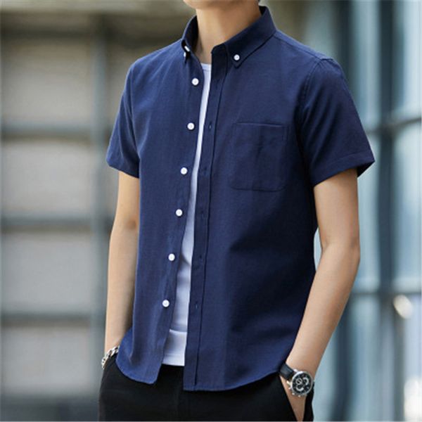 summer men's casual shirt short sleeve slim fit cotton oxford comfortable business formal shirts solid color plus size korean, White;black
summer men's casual shirt short sleeve slim fit cotton oxford comfortable business formal shirts solid color plus size korean, White;black