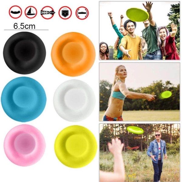 tsp5183 mini beach flying disk for outdoor sports silicone flying disc silicone flying toy