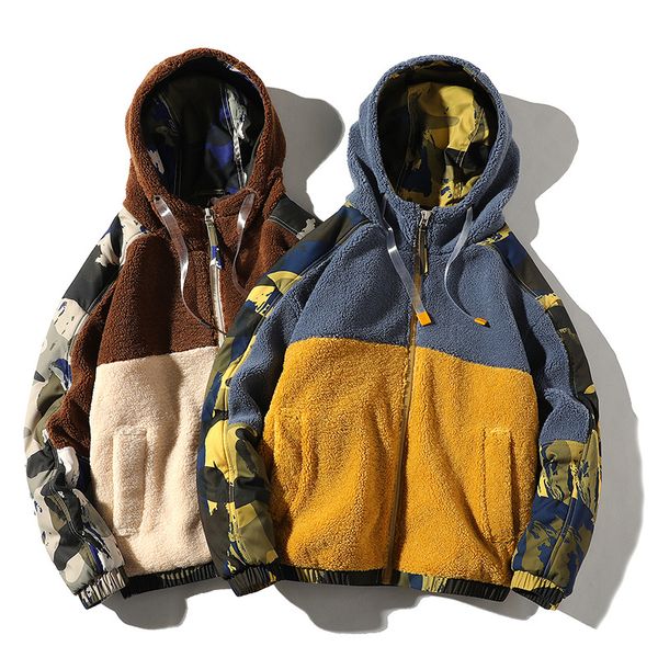 kenntrice new thick lamb wool jacket men camouflage patchwork color faux fur fleece jacket winter men coat, Black;brown
kenntrice new thick lamb wool jacket men camouflage patchwork color faux fur fleece jacket winter men coat, Black;brown