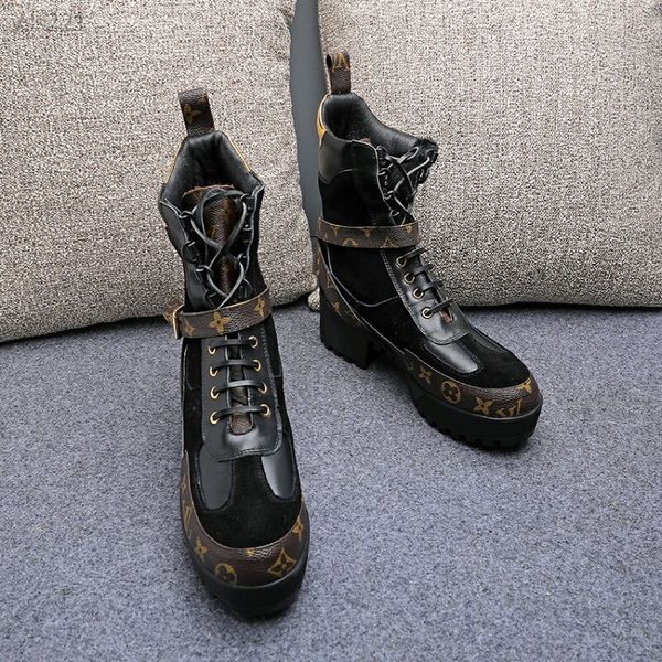 new color matching lace-up martin boots 2019 thick bottom breathable heel casual women's boots high heel women's short boots singl, Black
new color matching lace-up martin boots 2019 thick bottom breathable heel casual women's boots high heel women's short boots singl, Black