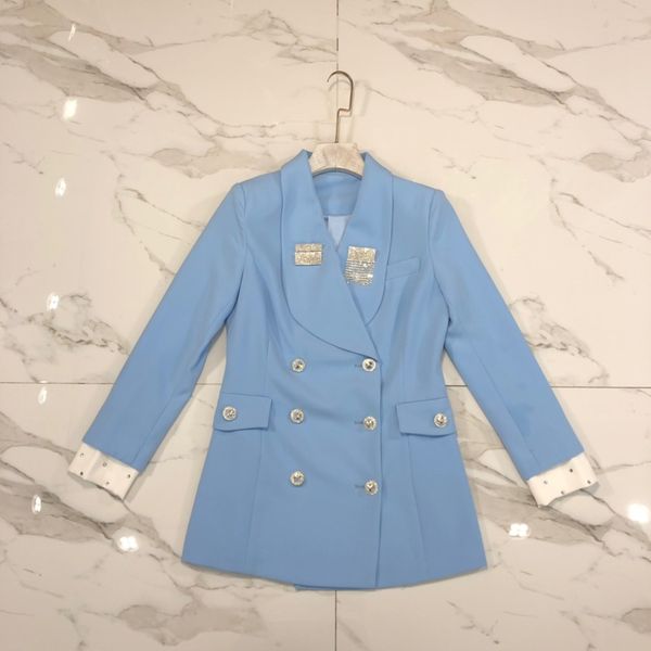 goodlishowsi autumn high end formal minimalist women suit coat solid notched patchwork cuff diamonds buttons slim jackets, Black;brown
goodlishowsi autumn high end formal minimalist women suit coat solid notched patchwork cuff diamonds buttons slim jackets, Black;brown