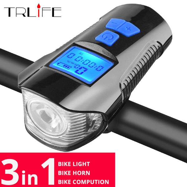 3 in1 waterproof bicycle light usb charging bike front light handlebar cycling head horn speed meter lcd screen
3 in1 waterproof bicycle light usb charging bike front light handlebar cycling head horn speed meter lcd screen