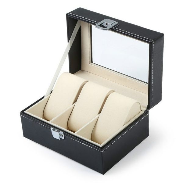 luxury watch box 3 grids pvc leather watches case jewelry storage organizer elegant collection gifts caja reloj, Black;blue
luxury watch box 3 grids pvc leather watches case jewelry storage organizer elegant collection gifts caja reloj, Black;blue