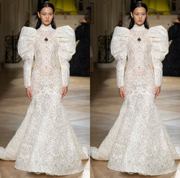 2019 ashi studio mermaid evening dresess lace long sleeve high neck white prom dress custom made sweep train formal party gowns, Black;red
2019 ashi studio mermaid evening dresess lace long sleeve high neck white prom dress custom made sweep train formal party gowns, Black;red