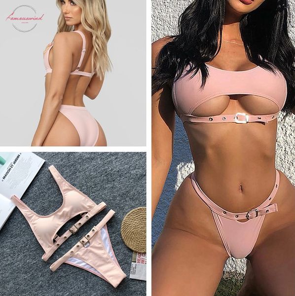 buckle bikinis set adjustable bikini 2020 mujer punch holes swimsuit women two pieces bathings suits bandaged swimwear brazilian, White;black
buckle bikinis set adjustable bikini 2020 mujer punch holes swimsuit women two pieces bathings suits bandaged swimwear brazilian, White;black