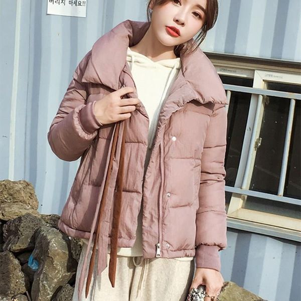 winter ribbons short parkas coat women stand collar solid cotton padded thicken jackets 2019 korean student parkas, Black
winter ribbons short parkas coat women stand collar solid cotton padded thicken jackets 2019 korean student parkas, Black