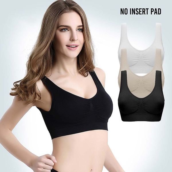 sports bra padded seamless single layer wrapped chest yoga bra sleep hollow breathable big size sports for women gym, White;black
sports bra padded seamless single layer wrapped chest yoga bra sleep hollow breathable big size sports for women gym, White;black