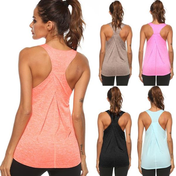 female yoga vest sleeveless backless sport shirt women running gym shirt women quick dry sport jerseys fitness yoga top, Black;blue
female yoga vest sleeveless backless sport shirt women running gym shirt women quick dry sport jerseys fitness yoga top, Black;blue