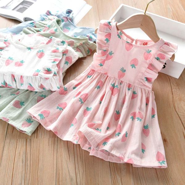 baby girls dress kids cute bow strawberry print fly seleeve dress 2019 new summer fashion kids designer dresses clothes 4 colors z11, Red;yellow
baby girls dress kids cute bow strawberry print fly seleeve dress 2019 new summer fashion kids designer dresses clothes 4 colors z11, Red;yellow