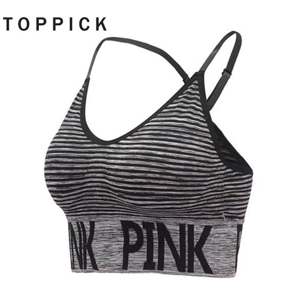ick pink letter yoga bra fashion striped push up sports bra y word with fitness women sport bh sujetador deportivo, White;black
ick pink letter yoga bra fashion striped push up sports bra y word with fitness women sport bh sujetador deportivo, White;black
