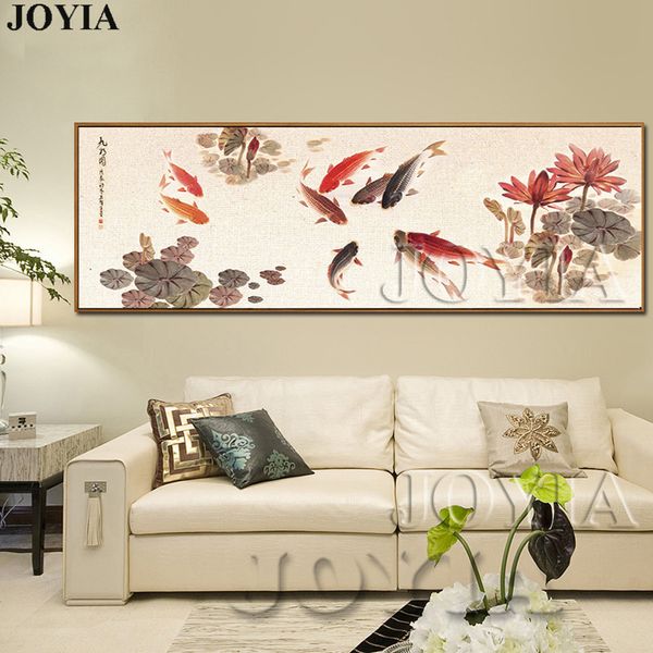 large wall art canvas prints chinese calligraphy painting ink koi fish pond lotus flower picture hall living room decor no frame
large wall art canvas prints chinese calligraphy painting ink koi fish pond lotus flower picture hall living room decor no frame