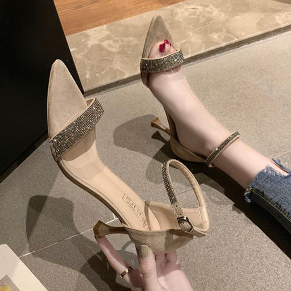 pointed toe toe sandals female 2020 summer new net red thin with a word with high heels fairy rhinestone women's shoes, Black
pointed toe toe sandals female 2020 summer new net red thin with a word with high heels fairy rhinestone women's shoes, Black