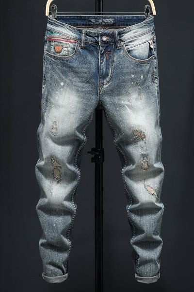 ah02180 fashion men's jeans 2020 runway luxury european design party style men's clothing, Blue
ah02180 fashion men's jeans 2020 runway luxury european design party style men's clothing, Blue