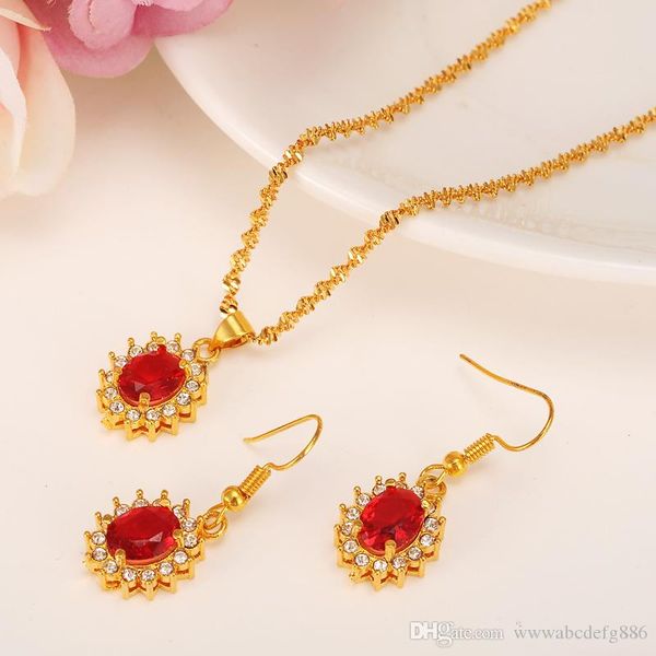 luxury 14k yellow fine gold filled round jewelry earring pendant sets women wedding with red cubic zircon ing, Silver
luxury 14k yellow fine gold filled round jewelry earring pendant sets women wedding with red cubic zircon ing, Silver