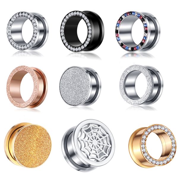 junlowpy 2pcs ear plugs tunnels screw 2g 0g 00g earrings gauges kits piercings body stretchers taper kit plugs for women 5-20mm, Slivery;golden 
junlowpy 2pcs ear plugs tunnels screw 2g 0g 00g earrings gauges kits piercings body stretchers taper kit plugs for women 5-20mm, Slivery;golden