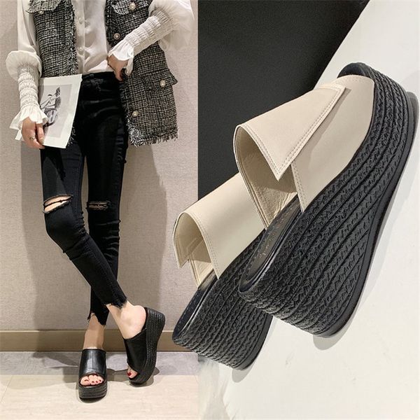 women shoes summer fashion pu leather leisure shoes women platform wedges fish mouth sandal thick bottom slippers sale, Black
women shoes summer fashion pu leather leisure shoes women platform wedges fish mouth sandal thick bottom slippers sale, Black
