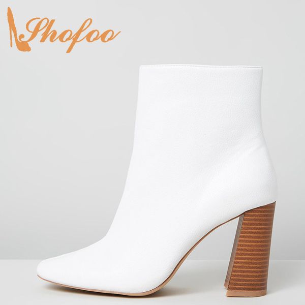 shofoo white ankle boots woman zipper high chunky heels square toe booties large size 12 15 ladies fashion mature autumn shoes, Black
shofoo white ankle boots woman zipper high chunky heels square toe booties large size 12 15 ladies fashion mature autumn shoes, Black