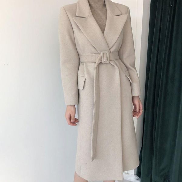 2019 women long blends overcoats wool winter long sleeve coats adjustable waist loose plus size cardigans with belt solid coats, Black
2019 women long blends overcoats wool winter long sleeve coats adjustable waist loose plus size cardigans with belt solid coats, Black