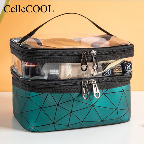 new double-layer waterproof cosmetic bag with new upgrade, large capacity and beautiful visual makeup toiletries, easy storage
new double-layer waterproof cosmetic bag with new upgrade, large capacity and beautiful visual makeup toiletries, easy storage