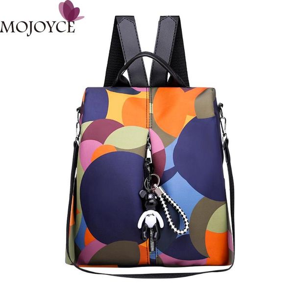 

2019 new fashion women multifunction travel backpacks oxford cloth casual anti theft teenager girls school messager shoulder bag