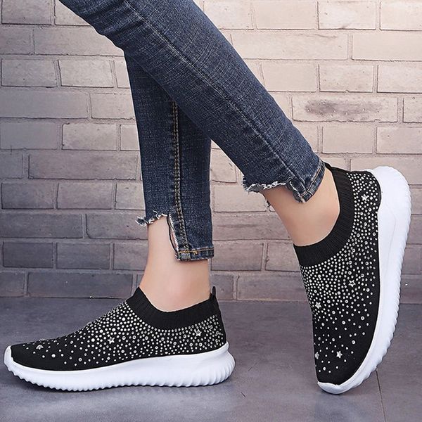 fashion flat diamond sports shoes women casual platform shoes women wear-resisting round head for, Black
fashion flat diamond sports shoes women casual platform shoes women wear-resisting round head for, Black