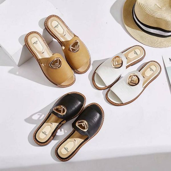 new high-end brand summer ladies slippers leather flat bottom women's sandals casual shoes 35-40 yards wear, Black
new high-end brand summer ladies slippers leather flat bottom women's sandals casual shoes 35-40 yards wear, Black