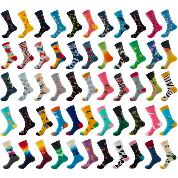 

socks & hosiery the latest tube sweat-absorbent cotton fashion wild trend color rhombus gradient, Black;white