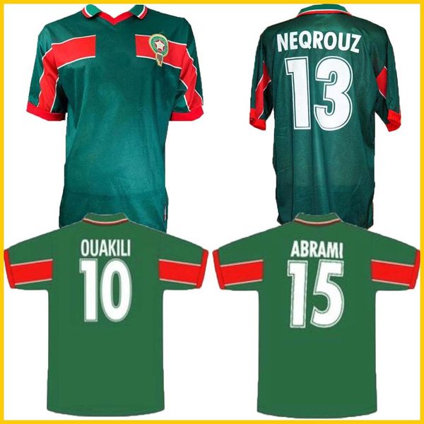 1998 morocco retro soccer jersey 98 99 maroc hadji bassir ouakili neqrouz abrami vintage classic old football shirt, Black;yellow
1998 morocco retro soccer jersey 98 99 maroc hadji bassir ouakili neqrouz abrami vintage classic old football shirt, Black;yellow