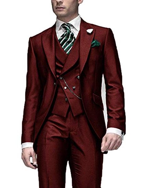 very good one button burgundy groom tuxedos peak lapel men suits 3 pieces wedding/prom/dinner blazer (jacket+pants+vest+tie) w560, Black;gray
very good one button burgundy groom tuxedos peak lapel men suits 3 pieces wedding/prom/dinner blazer (jacket+pants+vest+tie) w560, Black;gray