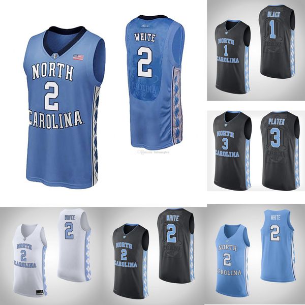 

coby white youth north carolina tar heels leaky black andrew platek blue white stitched college basketball jersey