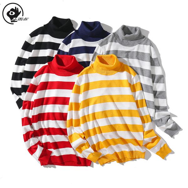 little raindrop autumn sweater men pull homme fit high collar striped pullover knitted sweater plus size clothes man, White;black
little raindrop autumn sweater men pull homme fit high collar striped pullover knitted sweater plus size clothes man, White;black