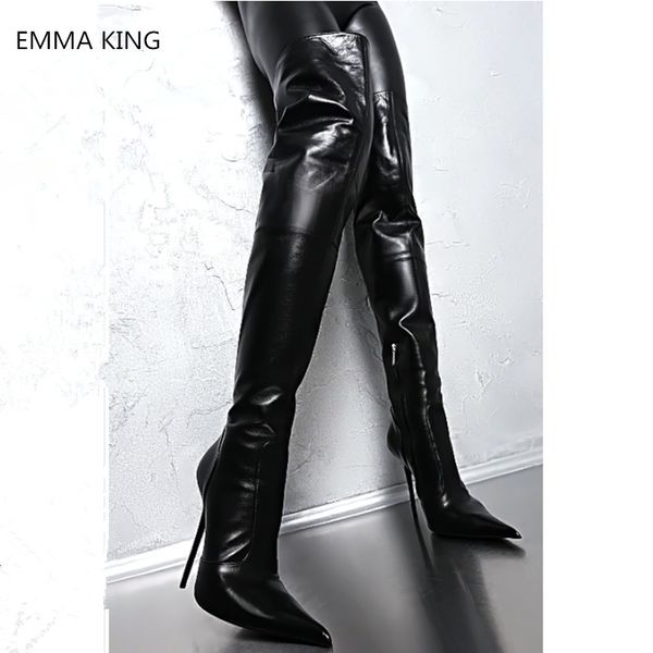 2019 winter black leather pointed toe thigh high boots women stretch stilettos over knee boots side zipper high heels shoes
2019 winter black leather pointed toe thigh high boots women stretch stilettos over knee boots side zipper high heels shoes