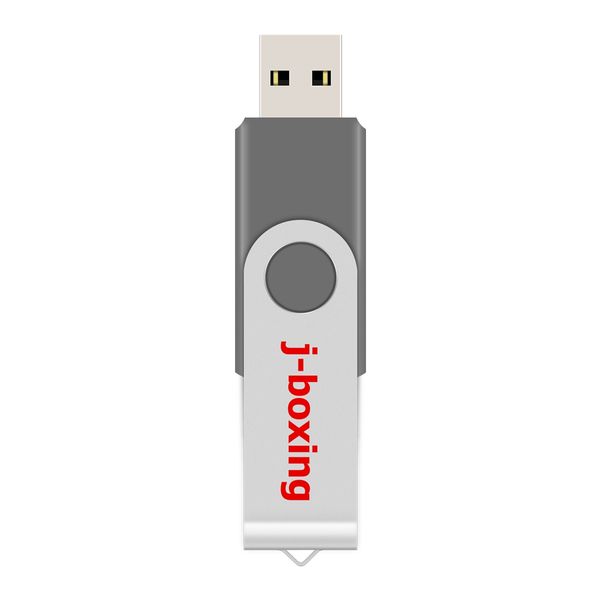 Image of Gray Metal Rotating 32GB USB 2.0 Flash Drives 32gb Flash Pen Drive Thumb Storage Enough Memory Stick for Computer Laptop Macbook Tablet