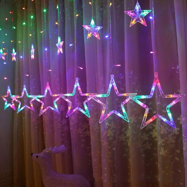 2.5m christmas garland star fairy light curtain led icicle string lamp for outdoor xmas new year decor lighting y200603
2.5m christmas garland star fairy light curtain led icicle string lamp for outdoor xmas new year decor lighting y200603