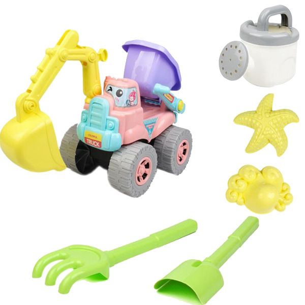 beach toy 6 piece set children play sand water digging tools